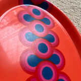 Guzzini orange plate, Ornella Noorda, 1970 design