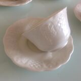 Suite of six cups in white earthenware by Royal Cauldon