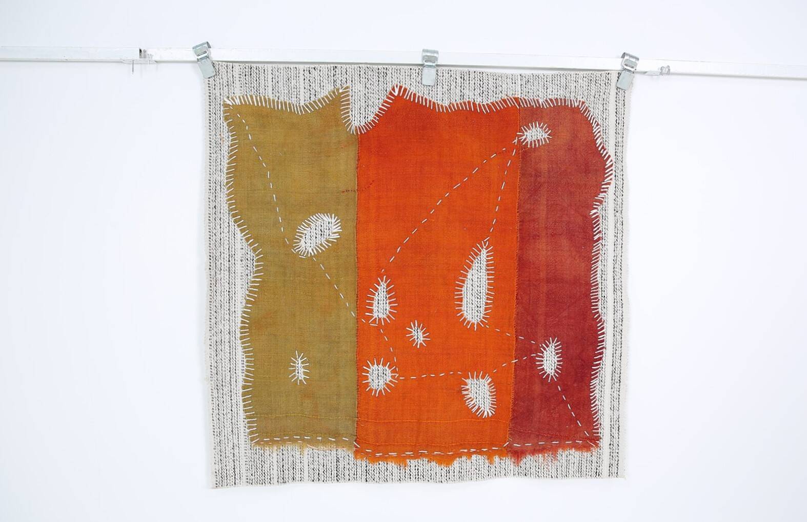 Olive Green Handmade Vintage Wall Hanging, Woven Tapestry 103x105 Cm