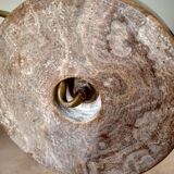 Old large onyx marble stone lamp foot