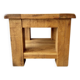 Square Wooden Coffee Table with Shelf
