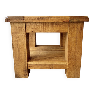 Square Wooden Coffee Table with Shelf