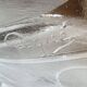 Art Deco glass press basin suspension signed Degue