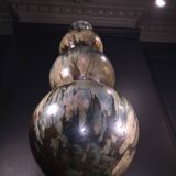 Roger Guerin, monumental trilobed vase, unique piece, 102 cm tall, salt-glazed stoneware