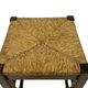 Vintage wooden stool straw seat 60s minimalist design