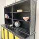 Sideboard 2 bodies, XXL format, old wooden school furniture