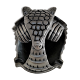 Zoomorphic ashtray armadillo black ceramic signed