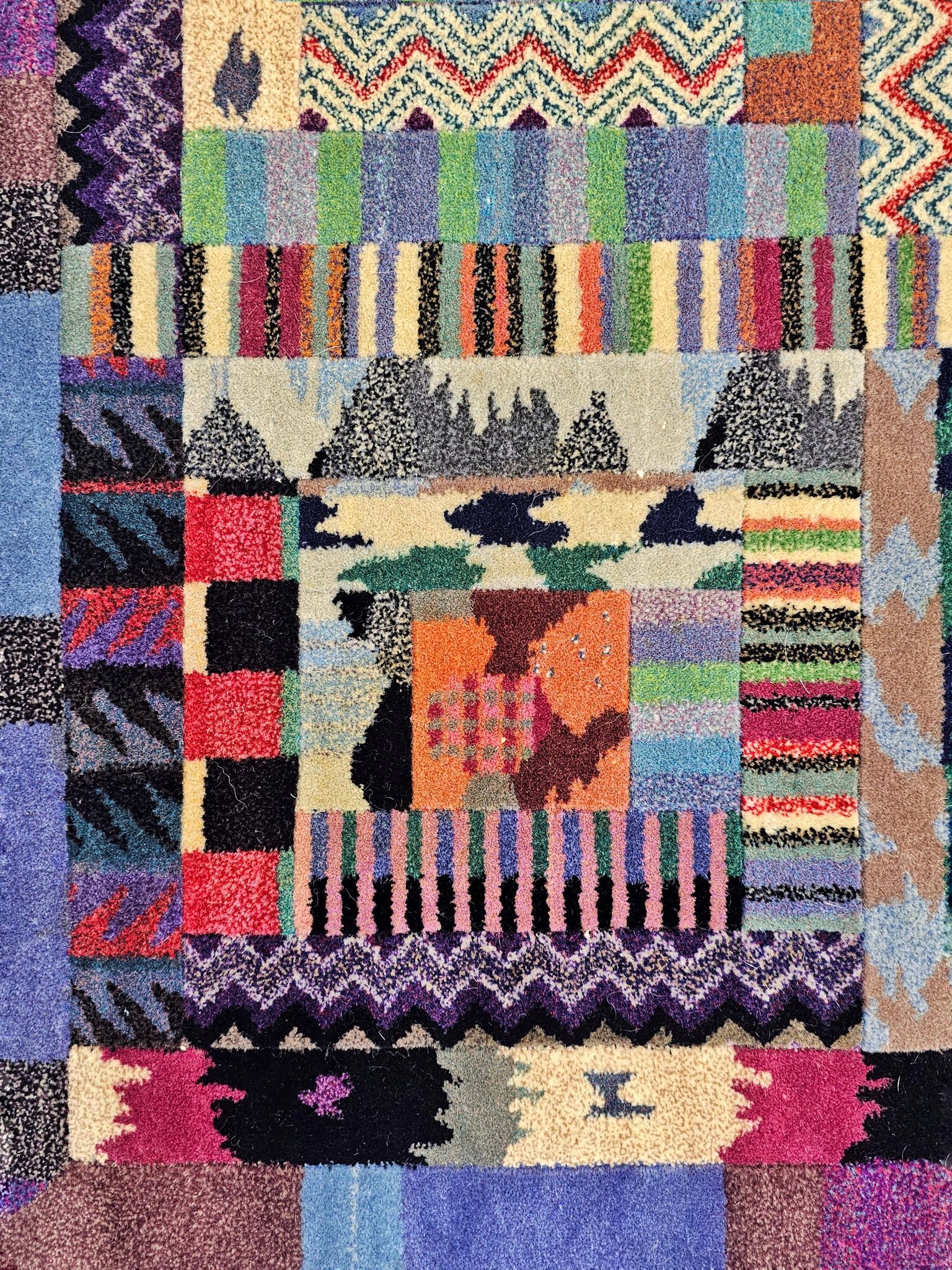 Vintage hand-knotted rug model Orion by Ottavio Missoni for Missoni