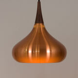 Copper orient hanging pendant lamp by jo hammerborg for fog & morup