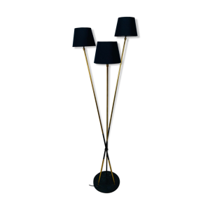 Lampadaire 3 bras années 50 laiton