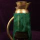 Aldo Tura Mod. 968D Hand-Decorated Green Goatskin Parchment Thermos Italy 1960