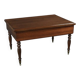 Rolling coffee table in solid mahogany, Louis-Philippe style – Late 19th century