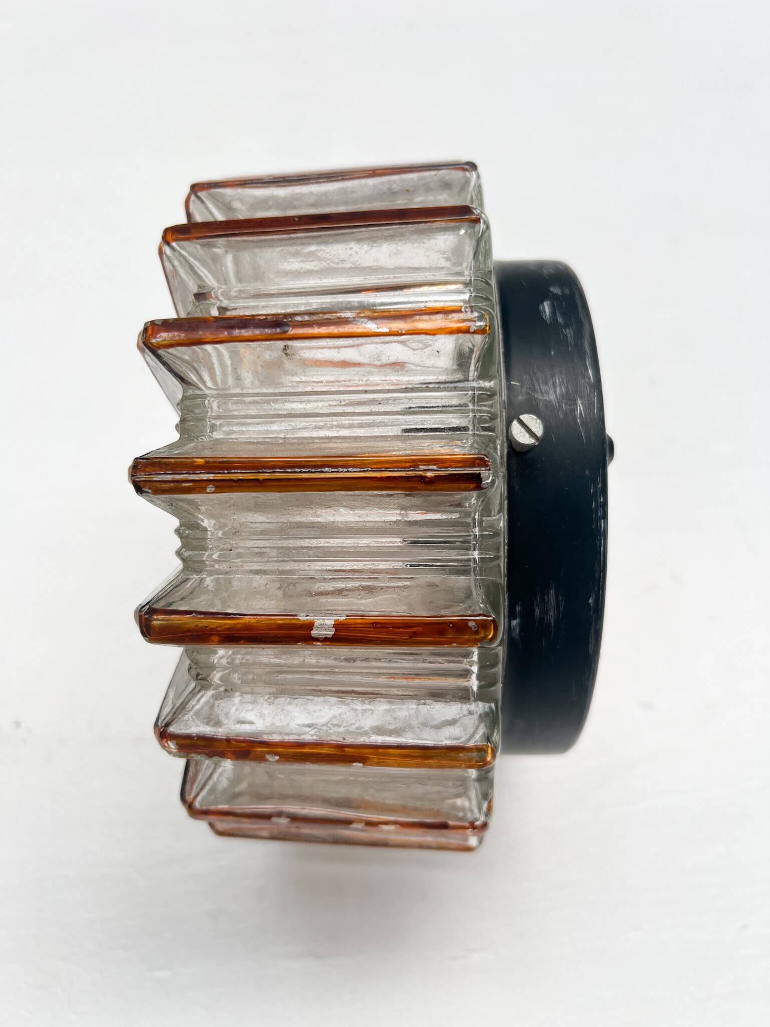 Herda glass wall lamp or ceiling lamp, 1970s