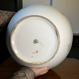 Large Verbanum Stone Laveno cache-pot, floral decoration "Roses" in earthenware ceramic, ca 1900