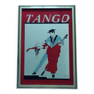 Tango screen-printed mirror