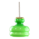 Big Green Mid-century Italian Brass and Glass Pendant Lamp