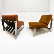 Set of 2 Lounge Chairs by Gilles Bouchez for Airborne, 1972
