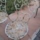 Lot de 4 chaises de jardin en fer forgé ancien