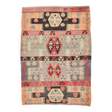 6x8 Kilim Multicolor Geometric Style Kilim Rug, 168x235 Cm