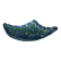 Vintage woven glass vide poche in blue and green, 20th century.