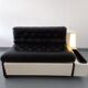 Banquette canapé-lit vintage avec éclairage intégré, design italien Beka Tortuga, en skai, fibre