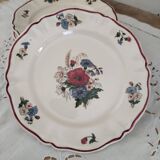 Set of 7 dessert plates in Sarreguemines earthenware model Agreste
