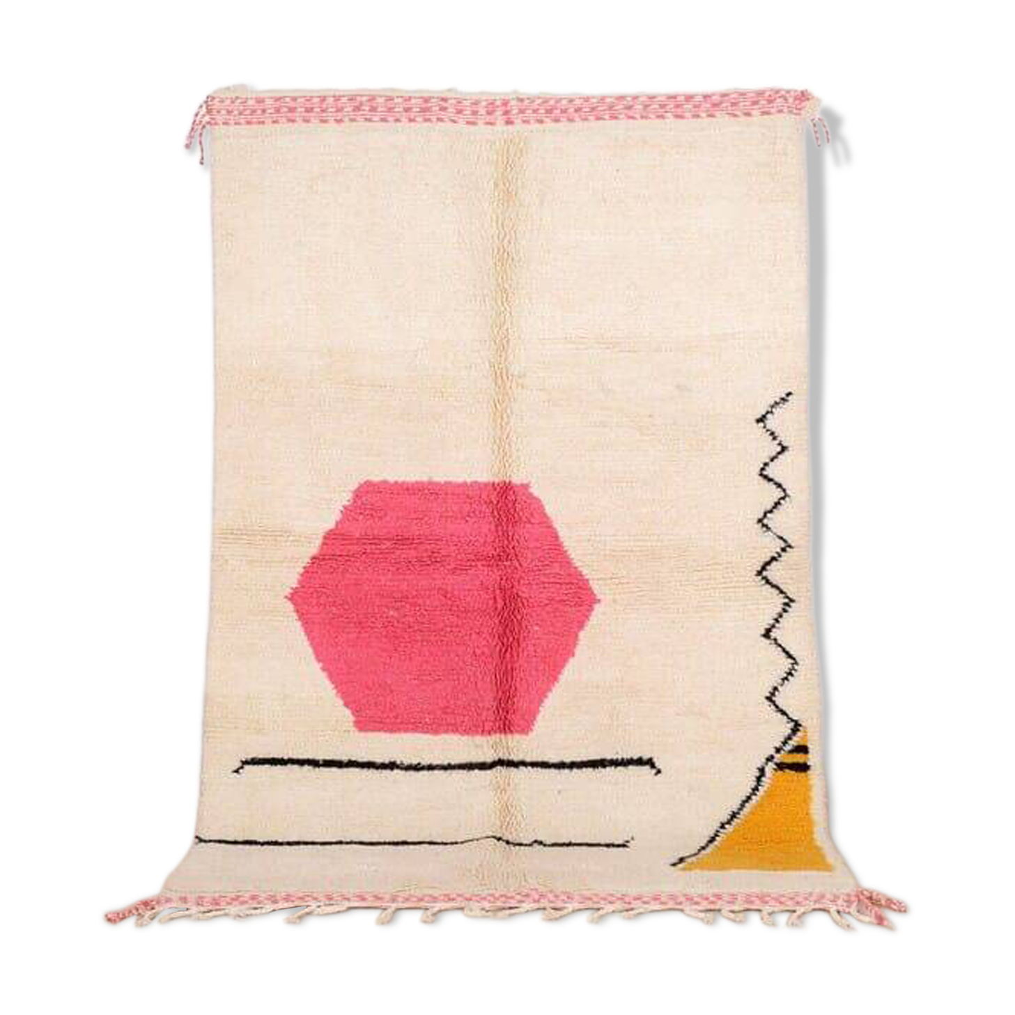 Handmade traditional Atlas Moroccan rug, size 150 x 250 cm.