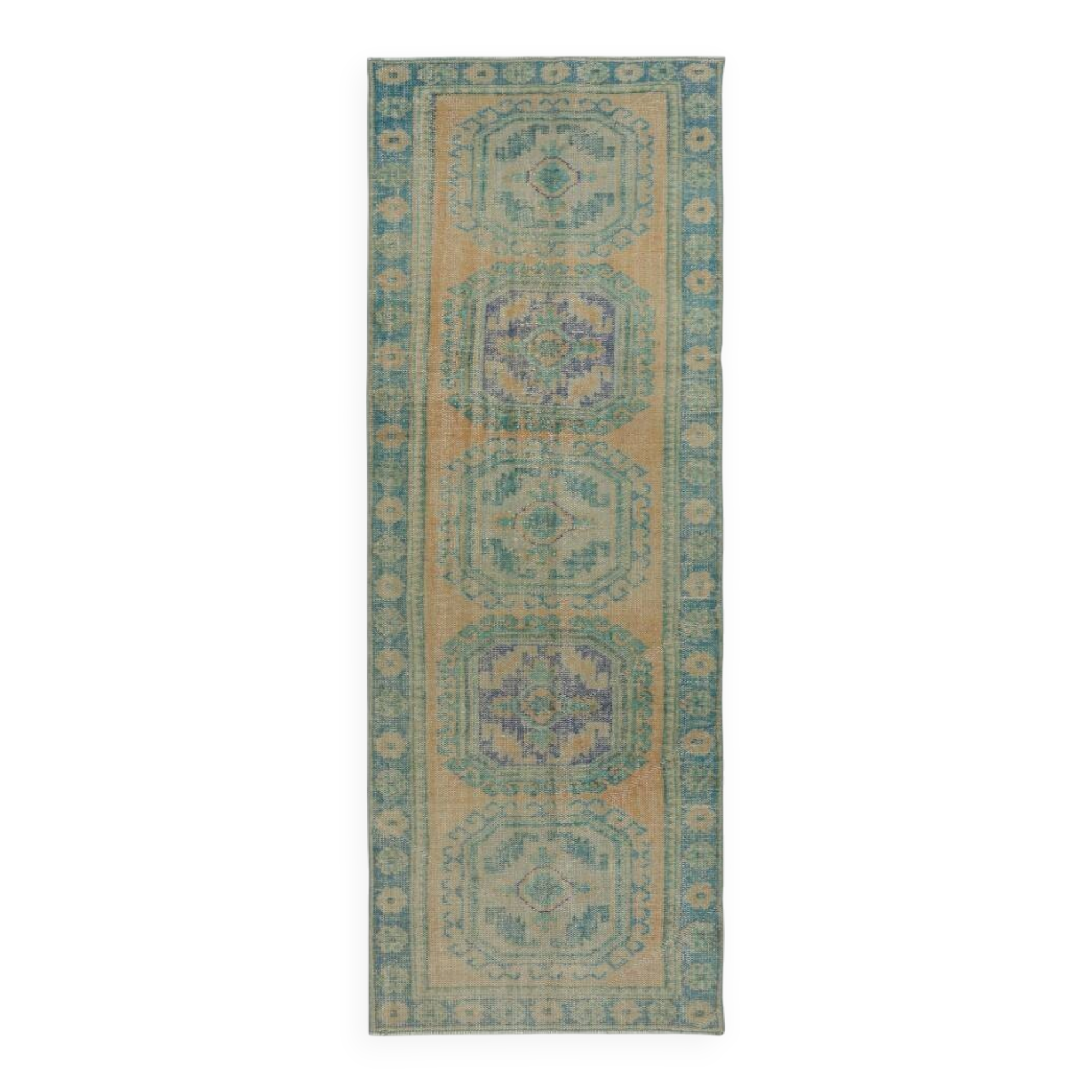 Vintage Runner Rug for Kitchen. Handmade Hallway Rug. Turkish Stair Rug. Corridor Rug