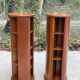 Pair of wooden swivel stools