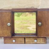 Art Deco Style Oak Wall Cabinet, Circa 1940's