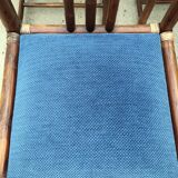 6 bamboo leather chairs 1980