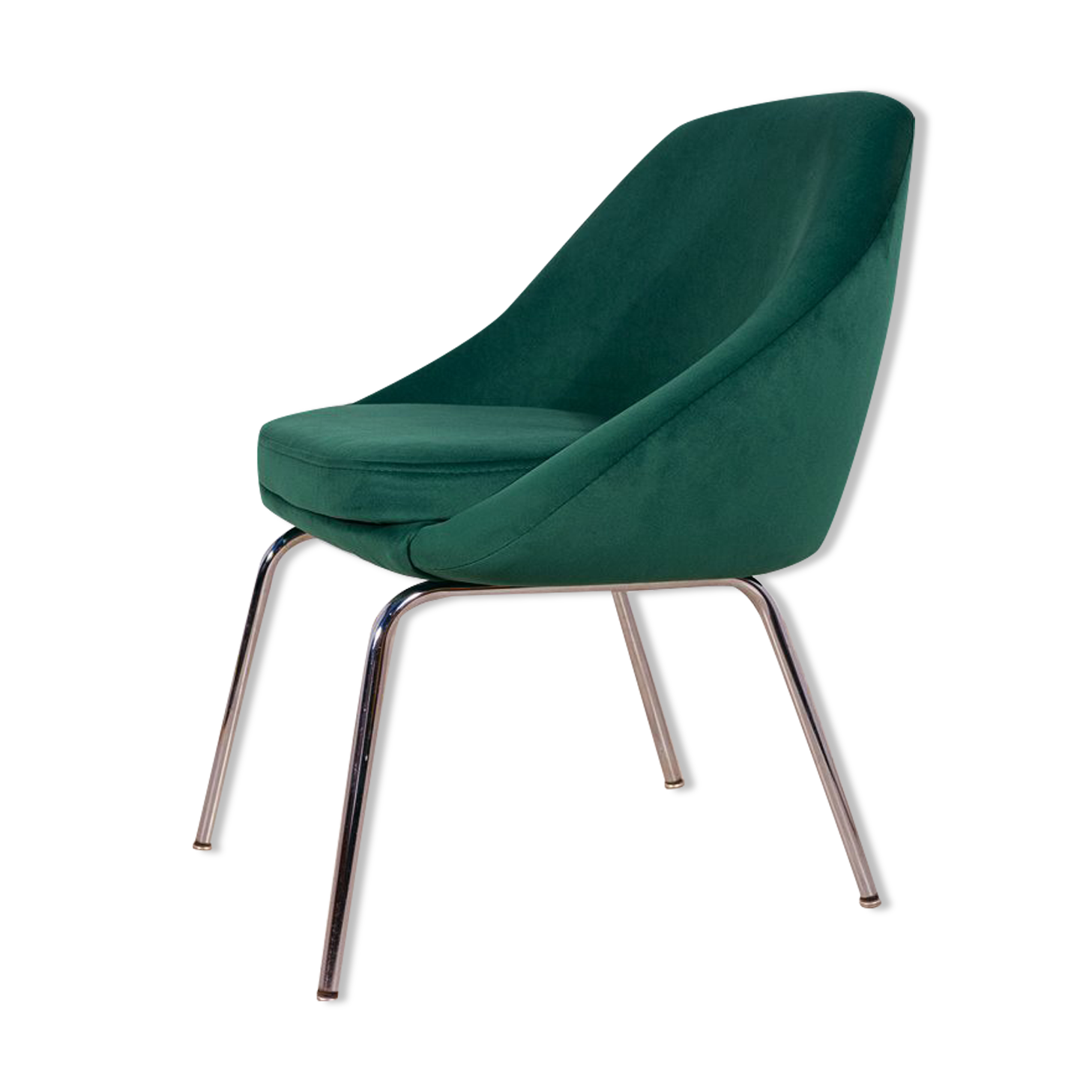 Fauteuil chrome et tissu , années 1960