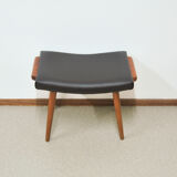 Vintage danish skai and teak stool