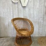 Vintage wicker armchair