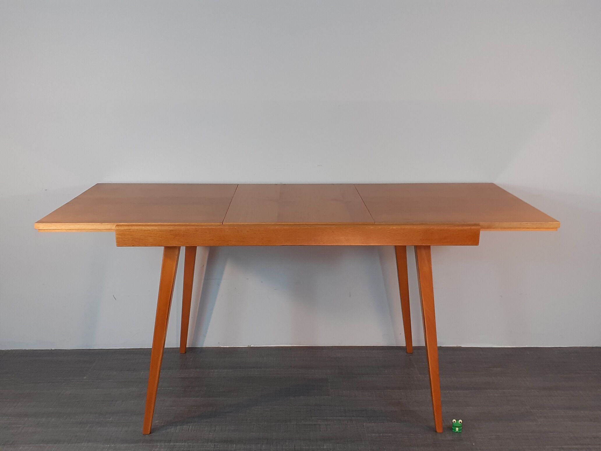 Extendable table in Beech Frantisek Jiràk by Tatra, Vintage Czechoslovak 1950s