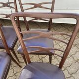 6 chairs meclchiorre bega for ponti circa 60s
