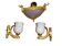lustre et ses appliques laiton bronze dorée