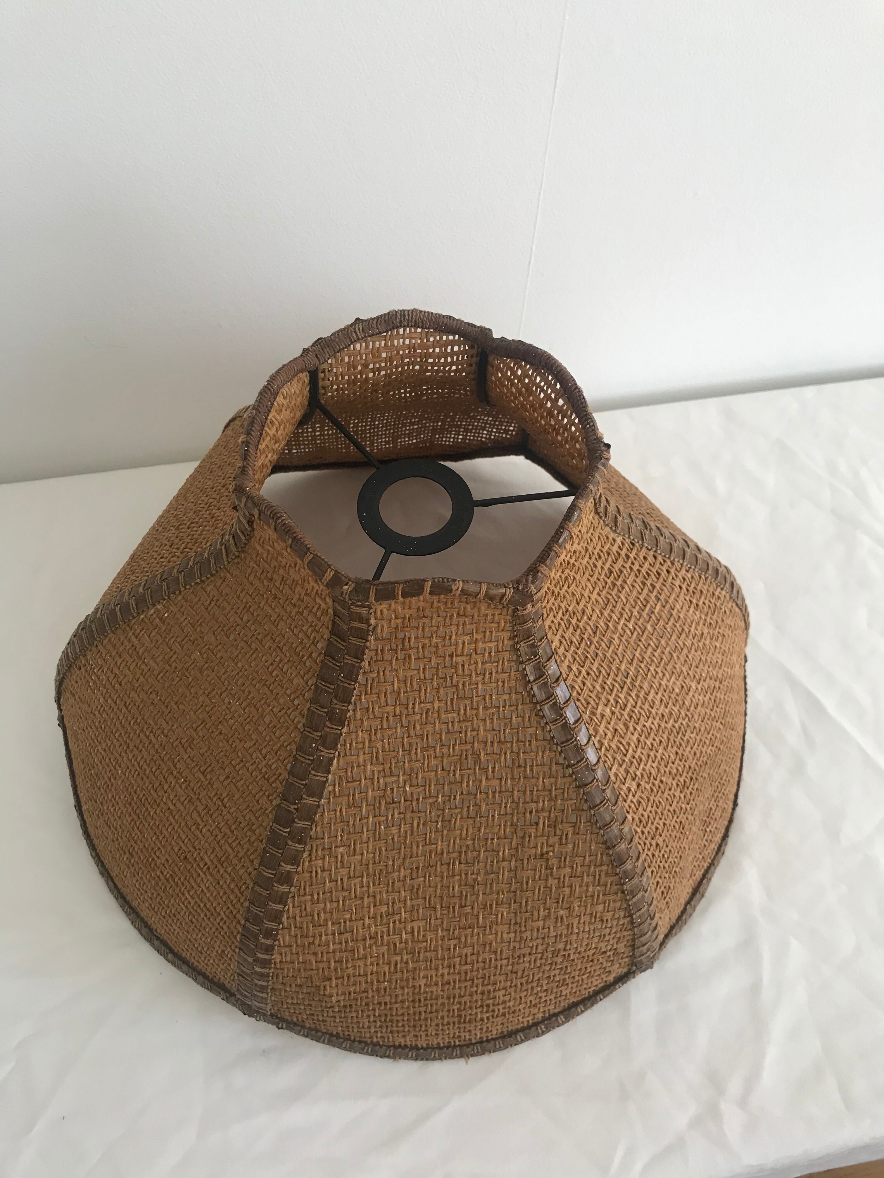 Vintage wicker lampshade