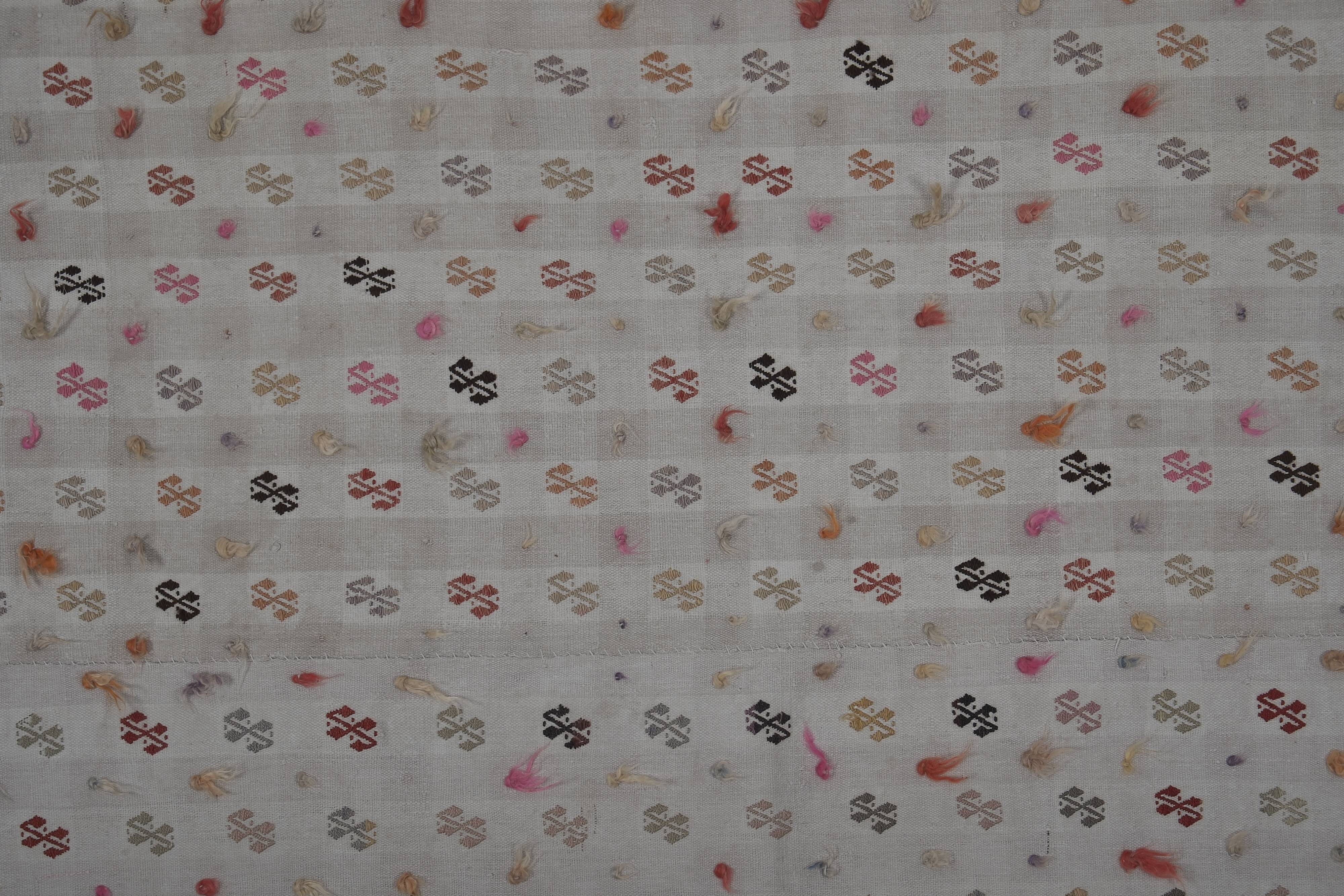 Vintage Turkish Oushak Rug Handwoven 144x260 cm