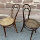Pair of chairs bistro curved wood
