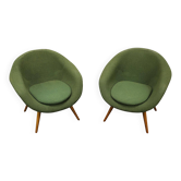 Ensemble de deux fauteuils du milieu du siècle par Miroslav Navrátil, années 1950, Tchécoslovaquie