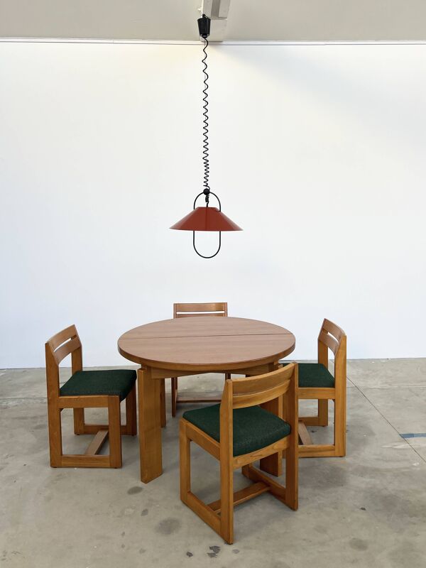 Suspension Monte Baisse Lita – Rouge Brique – Design Français 80's