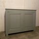 Antique vintage two-door sideboard in cloud gray