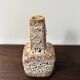 Vase en céramique fat lava années 60 marron et beige pays bas