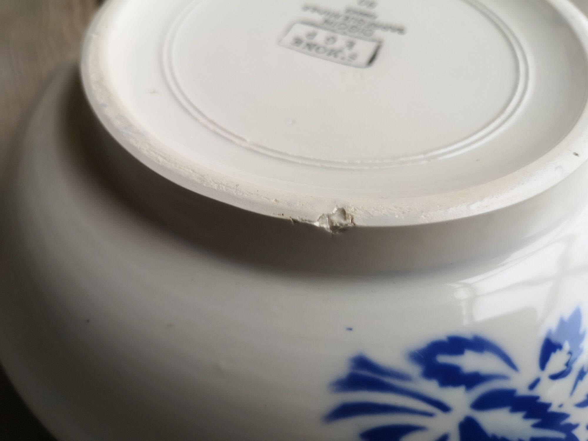 Ancient Saladier ceramics by Digoin Sarreguemines Model Simone