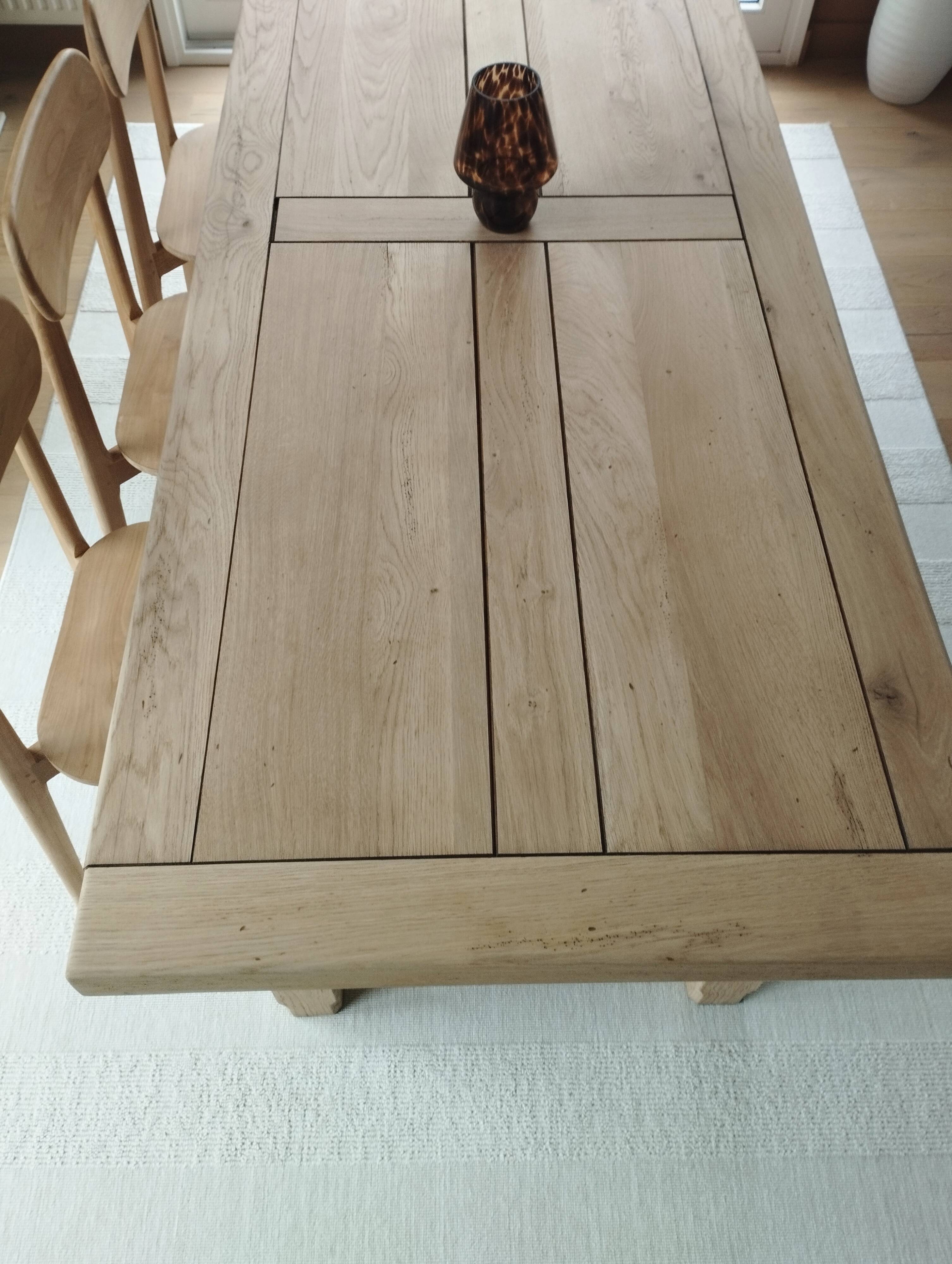 Solid oak farm table
