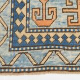 Tapis persan bleu fait main unique 6x11, 188x328Cm