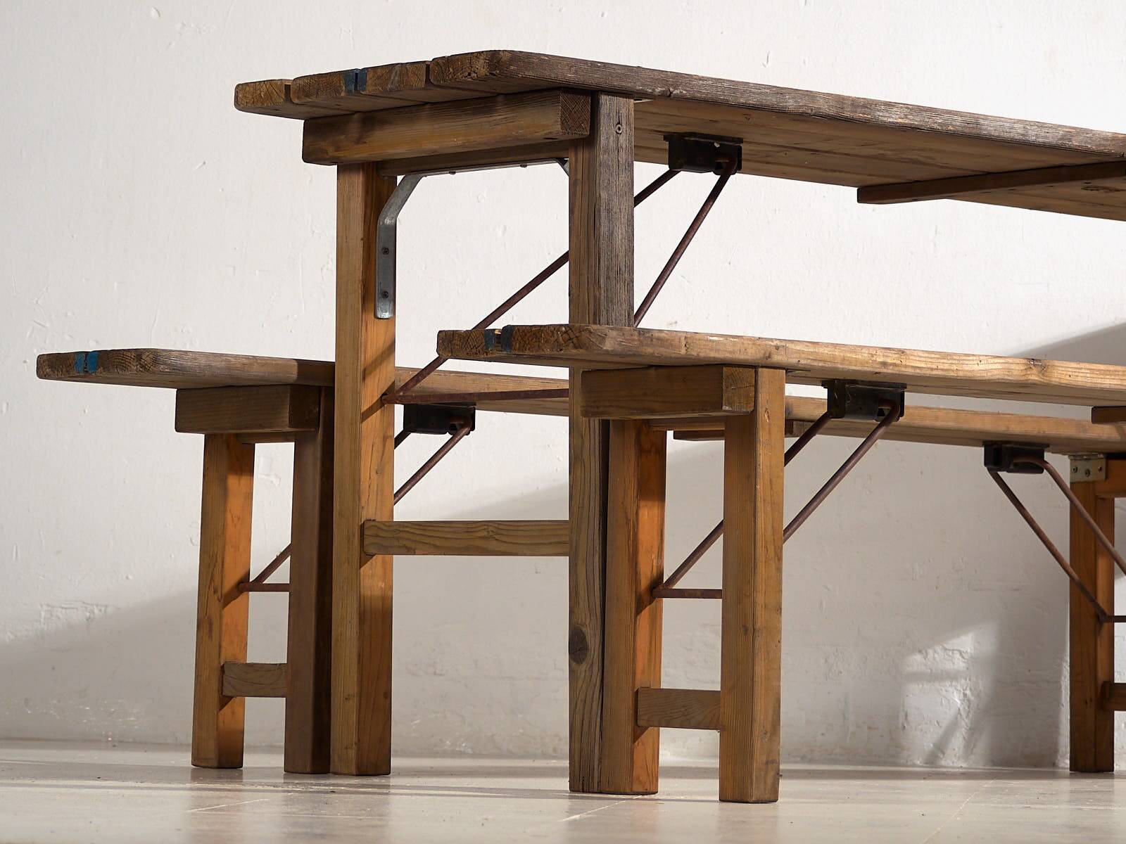Outdoor table and bench set (c.1950)