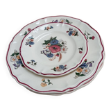 Three rustic plates Sarreguemines France