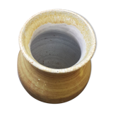 Vase Soulaines Dhuys royer enamelled stoneware brown beige vintage